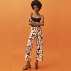 The Colette Cropped Wide-Leg Printed Pants